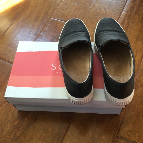 Naturalizer Soul TIA Black 7 1/2 7.5 Shoes Slip On Platform Sneakers - Picture 4 of 16